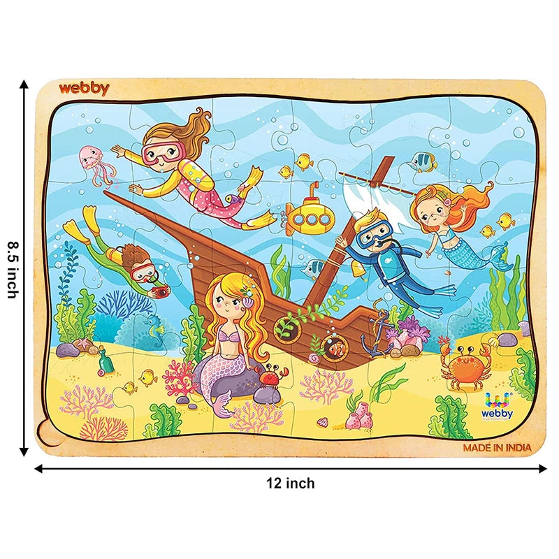 Underwater Treasure Wooden Jigsaw Puzzle, 24pcs