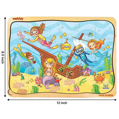 Underwater Treasure Wooden Jigsaw Puzzle, 24pcs