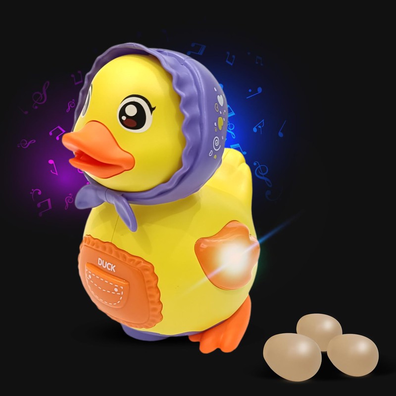 360-Degree Egg Laying Duck Toy With Light & Sound (1-3 Years)