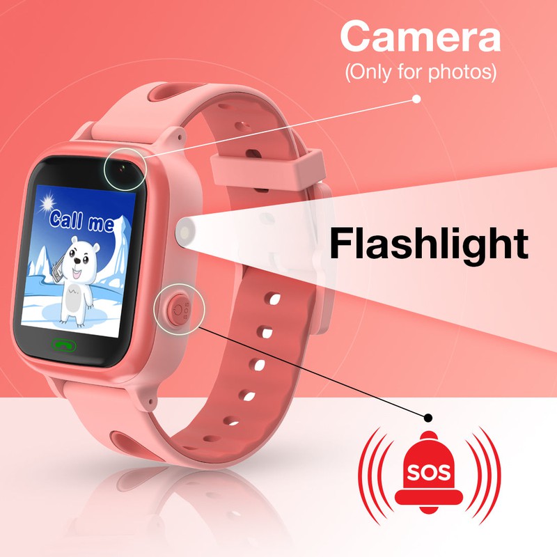 Kids Smartwatch with LBS Location, Safe Zone Alert, Camera, Class Mode, Calling (5-10 Years)