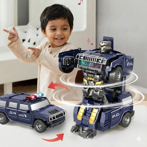 Kidology 2-in-1 Transforming Action Car with Flashing Lights & Sounds