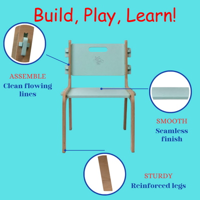 Wooden DIY Build A Chair Tool Set | STEM Learning Building & Constructive Play Assembly Toy