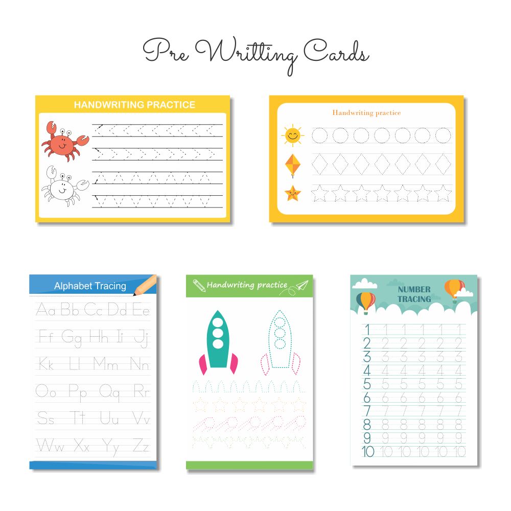 Numbers Rewritable Flashcards / Tracing mats