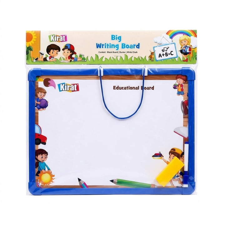 Kirat Big 2-in-1 Writing Board | Black Board & White Board | Educational Writing & Drawing Board