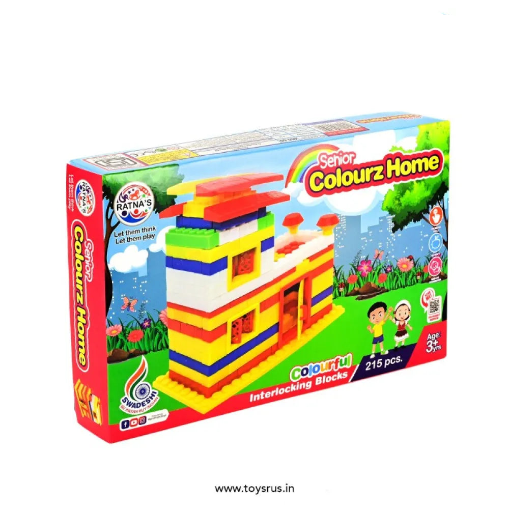 Ratna's Senior Colourz Home Colourful Interlocking Blocks | Creative Building Toy