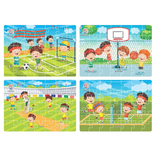 Ratnas 4-in-1 Sports Jigsaw Puzzle - 140 Pieces (5-6 Years)