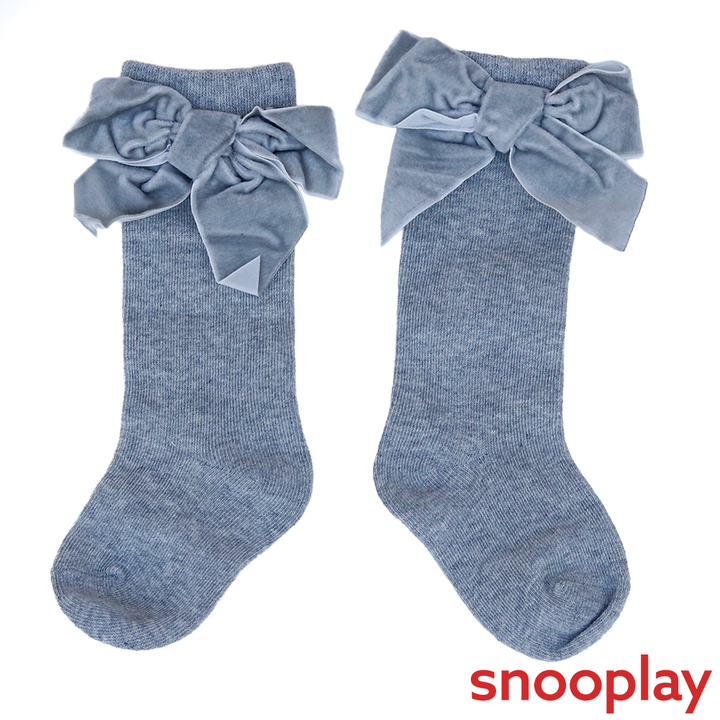 Baby Doe Pack of 4 Knee High Bow Socks - Rich Cotton