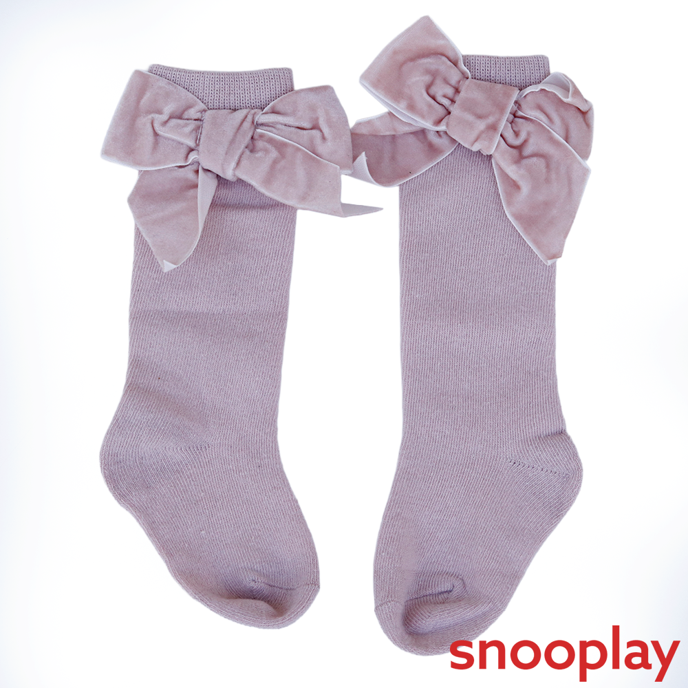 Baby Doe Pack of 4 Knee High Bow Socks - Rich Cotton