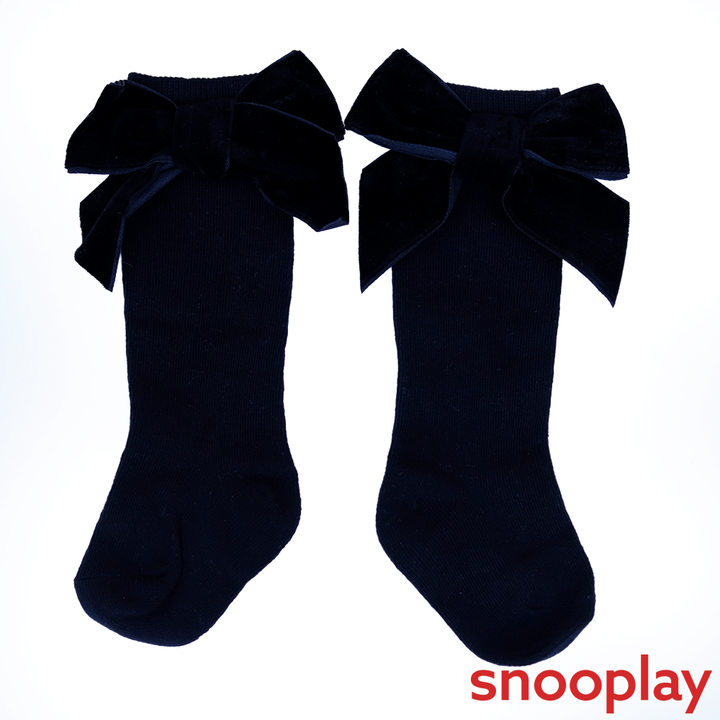 Baby Doe Pack of 4 Knee High Bow Socks - Rich Cotton