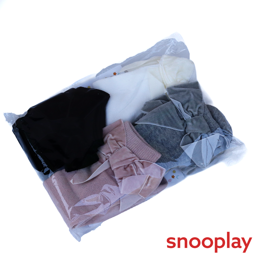 Baby Doe Pack of 4 Knee High Bow Socks - Rich Cotton