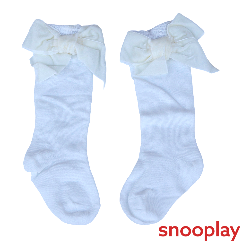 Baby Doe Pack of 4 Knee High Bow Socks - Rich Cotton