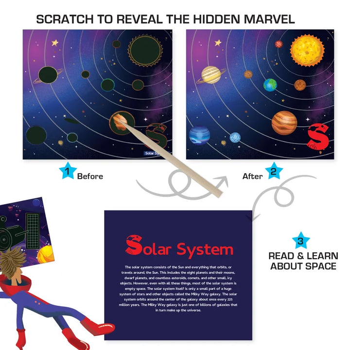 Chalk & Chuckles A–Z Space Adventure Educational Craft Kit | Letter Learning Fun