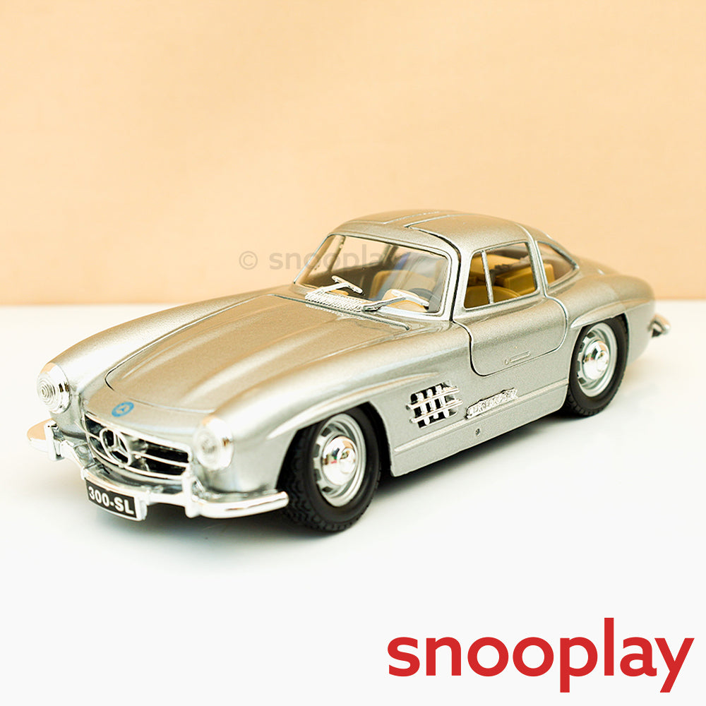 Original Mercedes-Benz 300 SL (1954) Licensed Diecast Car with Openable Doors | 1:24 Scale Model (14 Years Till Grown Ups) - Silver