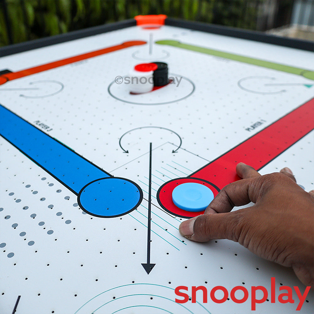Simarr Air Carrom Jumbo Game with 23 Carrom Coins, 1 Stricker & 8 Table-top Legs (5-14 Years)