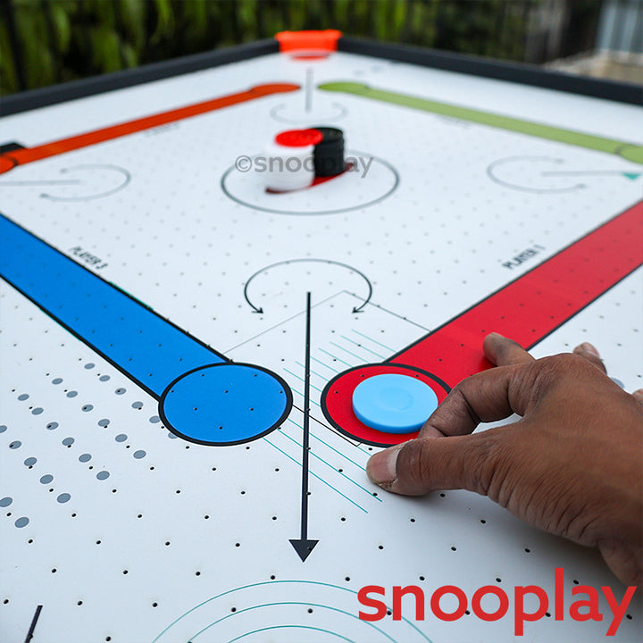 Simarr Air Carrom Jumbo Game with 23 Carrom Coins, 1 Stricker & 8 Table-top Legs (5-14 Years)