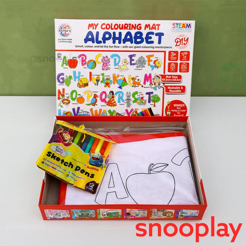 Ratna's Alphabet Theme Washable & Reusable Colouring Mat (3-5 Years)
