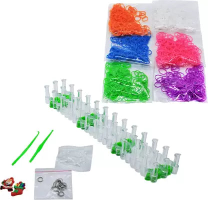 Ekta DIY Fashion Loom Bands Making Kit with Weaving Loom &  1000+ Bands (6-12 Years)