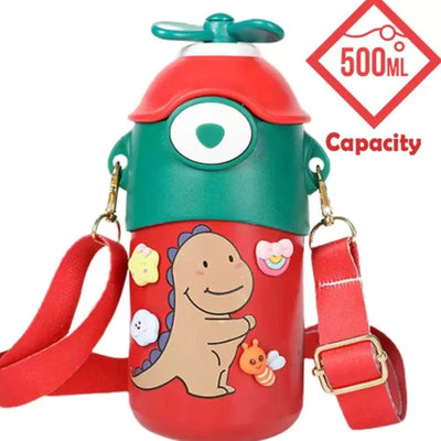 Helicopter Style Water Bottle with Handle (Red) | 500ml