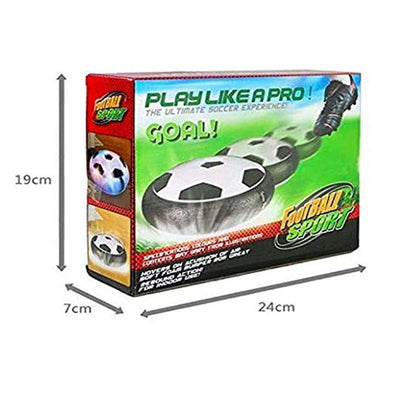 Air Power Soccer Hover Disc Toy with Foam Bumpers and Light-Up LED (White)