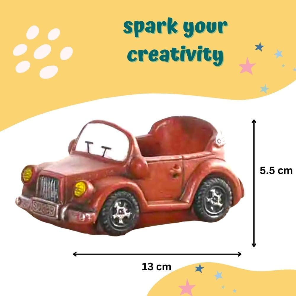 Paint Your Own Vintage Car Planter (DIY Art and Eco-Friendly Ceramic Craft Activity)