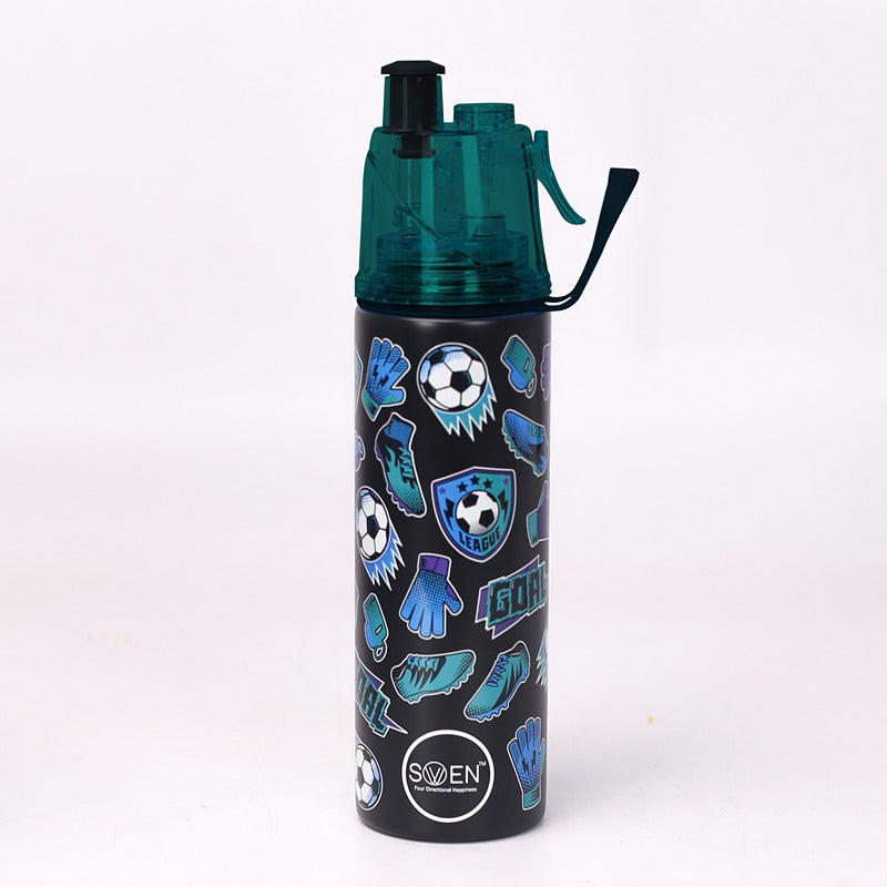 Insulated Stainless Steel Black and Dark Green Color Mist Bottle | 500 ml