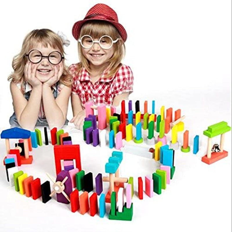 Wooden Domino Toy - 100 Pieces