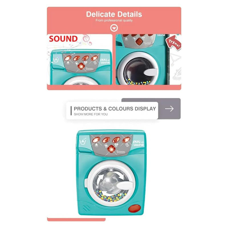 Buy Mini Washing Machine Toy with Sound and Light (Assorted Colours) on