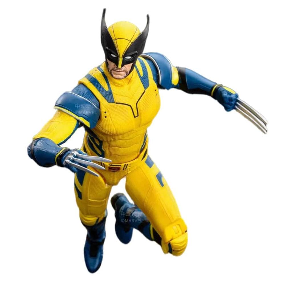 ZD Toys Original Marvel Deadpool Wolverine Action Figure - Yelow & Blue Costume | 1:10 Scale (15 Years till Grown Ups)