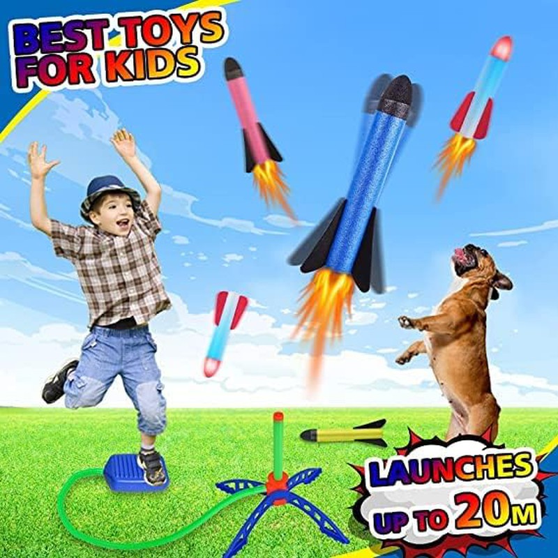 Flying Rocket Launcher Toy (3 LED Rocket)