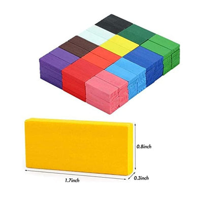 12 Color Wooden Dominos Blocks Set - 120 pcs