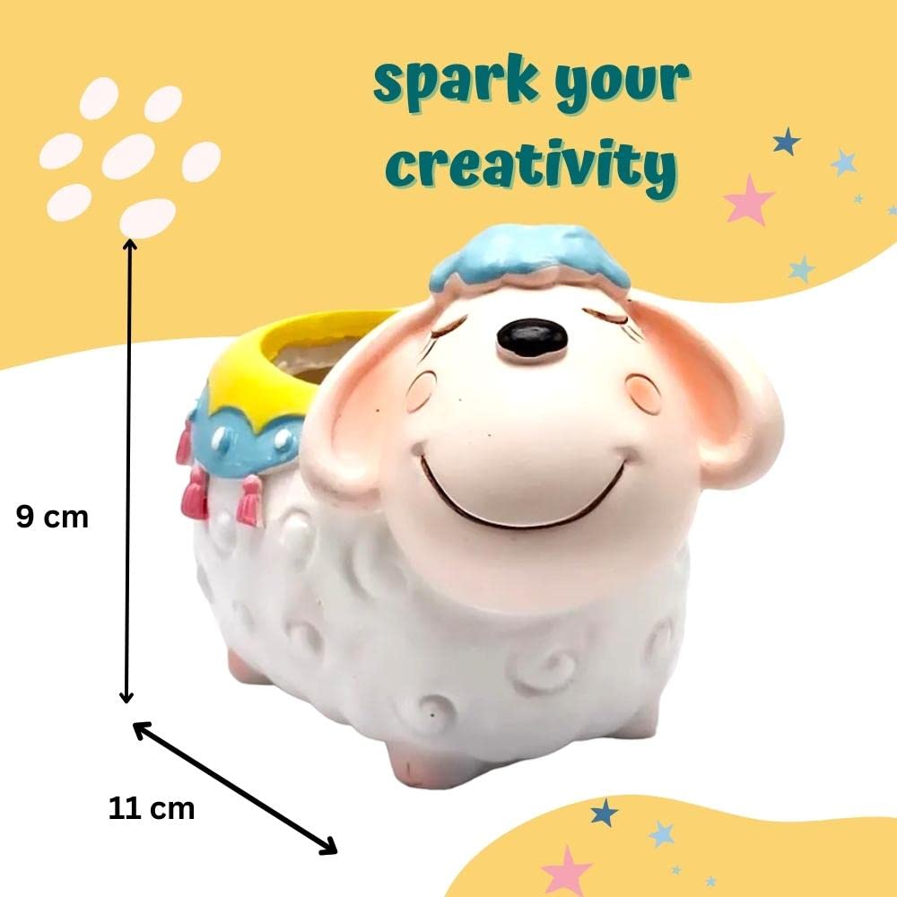 Paint Your Own Sheep Planter (DIY Art and Eco-Friendly Ceramic Craft Activity)