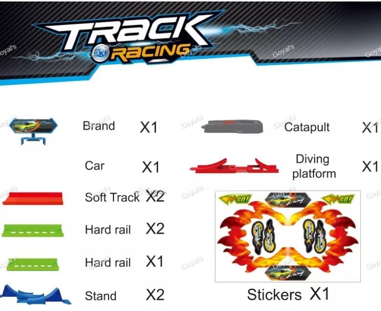 ToyBoi Max Racing Track for Kids – 360° Double Loop Stunt Track