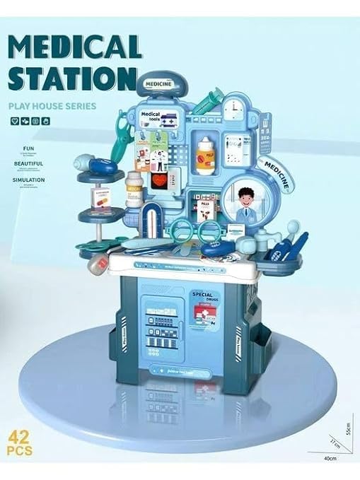 42-Piece Kids Doctor Pretend Play Medical Kit | Role-Play Healthcare Toy Set for Children