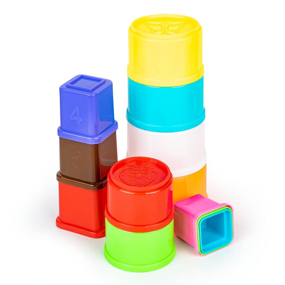 Ratna's 2 In 1 Shape Stacking Cubes & Beakers