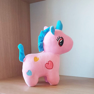 Standing Unicorn Teddy Bear Plush Soft Toy -  25CM (Pink)