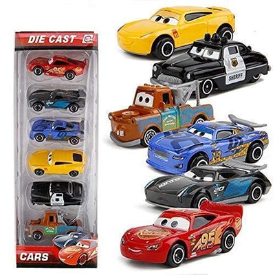 Metal Die Cast Mini Racers Series Cars,  6-Pack