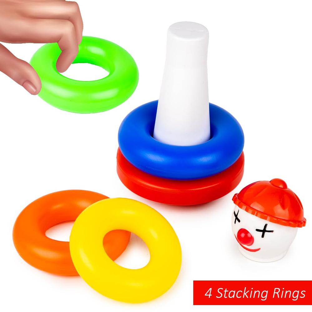Ratnas Jolly Stack & Roll Joker Face  2 in 1 Set of Stacking Rings & Roly Poly Rattling