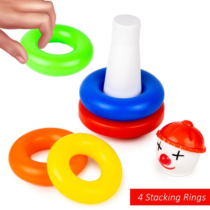 Ratnas Jolly Stack & Roll Joker Face  2 in 1 Set of Stacking Rings & Roly Poly Rattling