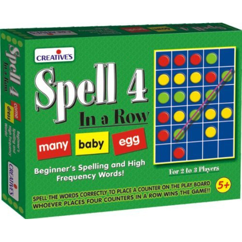Spell 4 in a Row (Thinking Board Game)