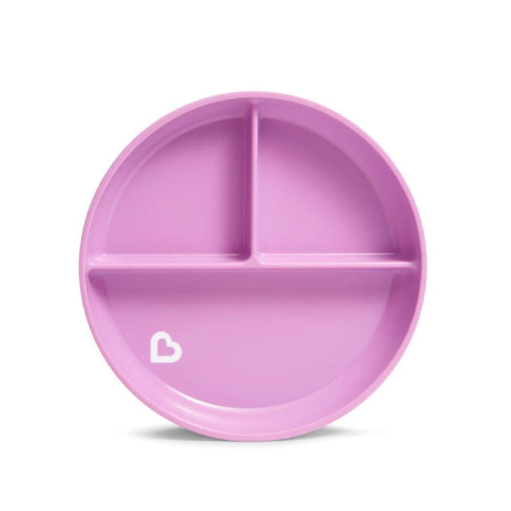 Munchkin Stay Put Suction Plate with Divider- Pack of 1 | BPA-Free Baby Feeding Plate