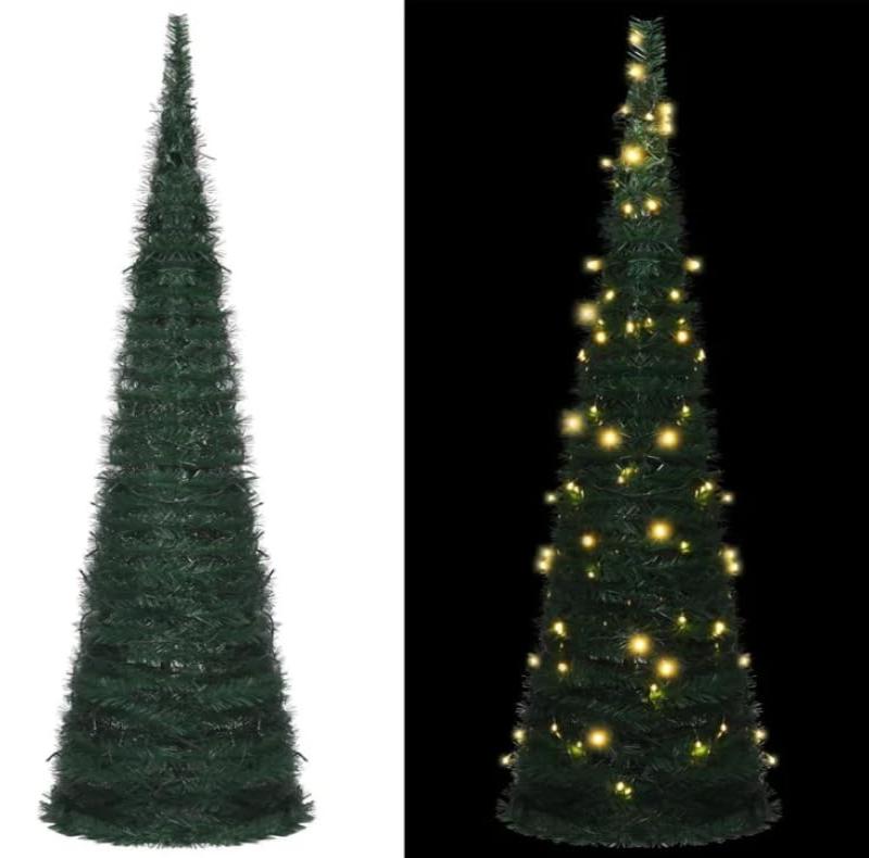 Slim Tree Green Pop Up Artificial Christmas Tree - 180cm