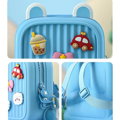 Light Blue Mini Movable Trinkets Fashion Backpack