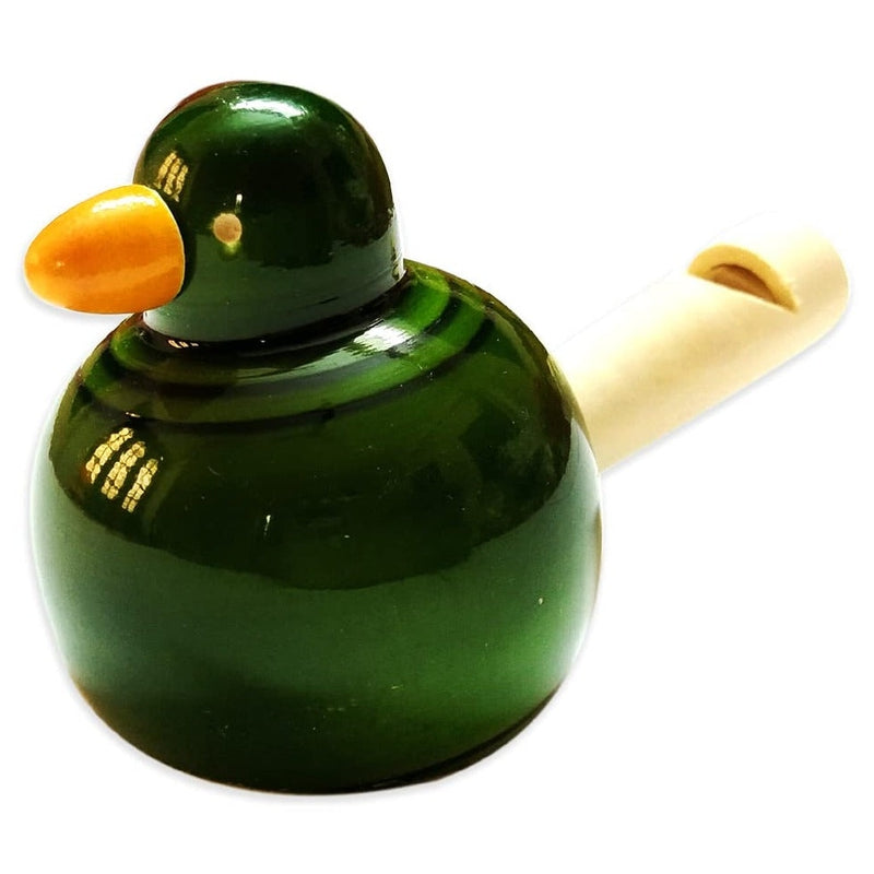 Handmade Non Toxic Channapatna Wooden Toy - Green Bird Whistle