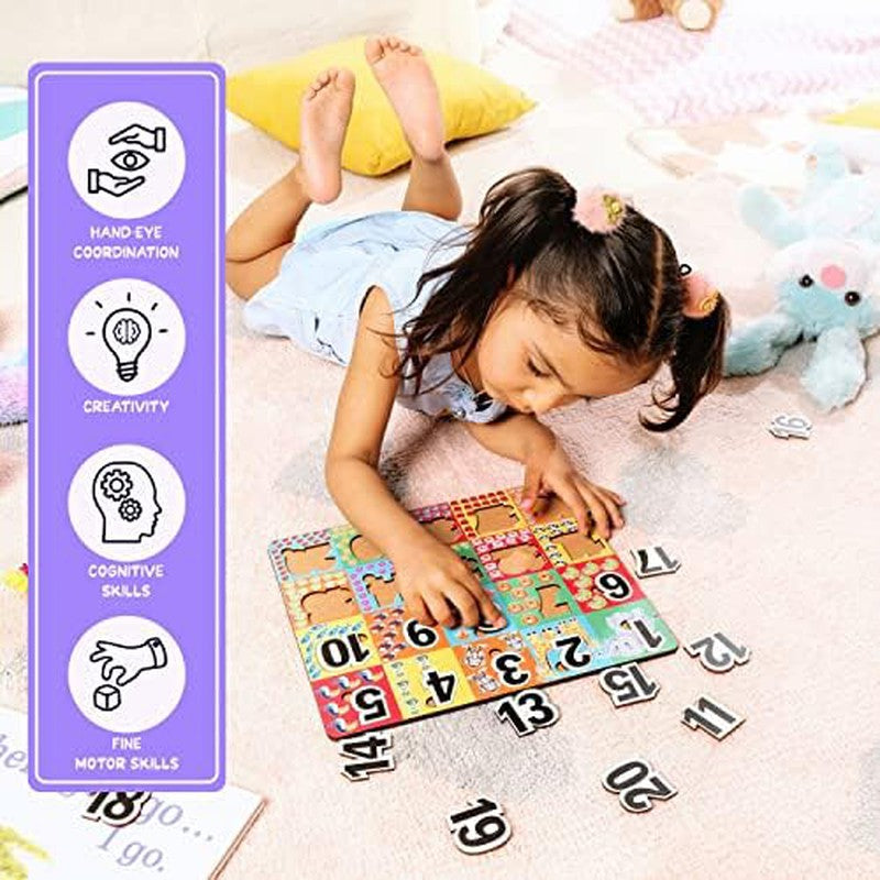 Wooden Number Puzzle | Learning Educational Montessori Kids Toys