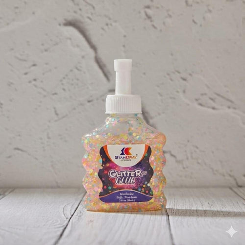 STANCRAY Washable Glitter Glue for Slime Making - 88ml | Sparkle Liquid Glue for Kids Art & Craft