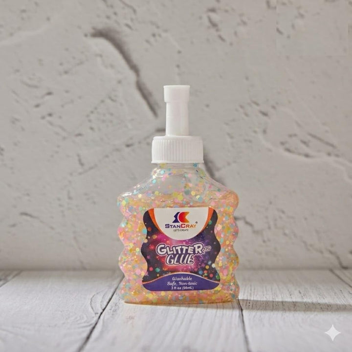 STANCRAY Washable Glitter Glue for Slime Making - 88ml | Sparkle Liquid Glue for Kids Art & Craft