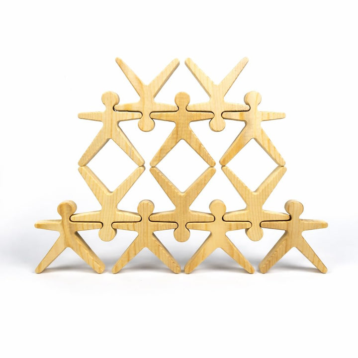 MUREN Stack & Balance Human Shapes Tower – Wooden Acrobats Balancing Game