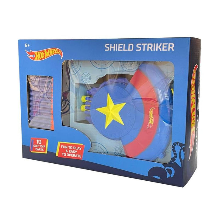 Hot Wheels Shield Striker Dart Blaster with 10 Soft Darts (6-13 Years)