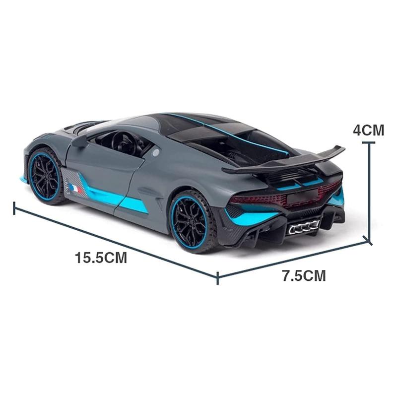 Resembling Bugatti Divo 3in Diecast Car | 1:32 Scale Model | Blue