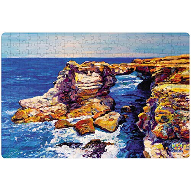 Sea Rocks Painting Jigsaw Wooden Puzzle, 252 Pieces